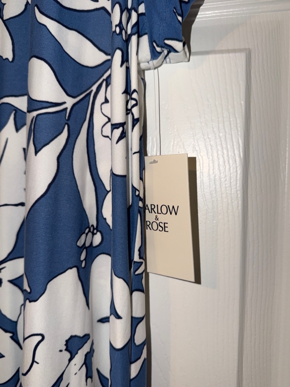 Harlow & Rose Blue & White Floral A-Line Mini Dress - Picture 4 of 6